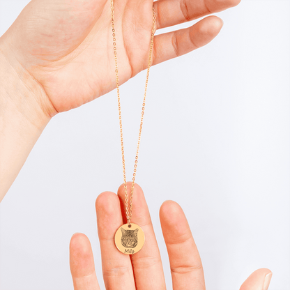 Cat Portrait Memorial Necklace