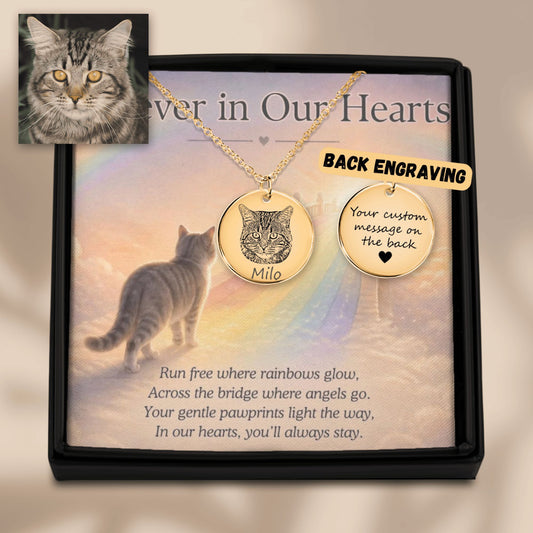 Cat Portrait Memorial Necklace